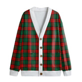 Stewart Atholl Modern Tartan Plaid Knitted Fleece Cardigan