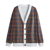 Fraser Hunting Modern Tartan Plaid Knitted Fleece Cardigan