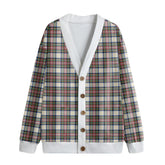 Stewart Dress Ancient Tartan Plaid Knitted Fleece Cardigan