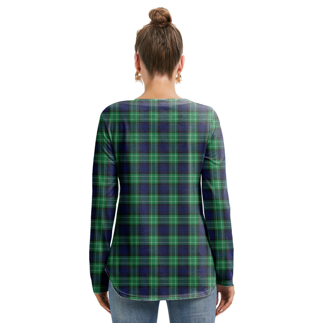 Abercrombie Tartan Crest Long Sleeve Neckline Tie Sweatshirt