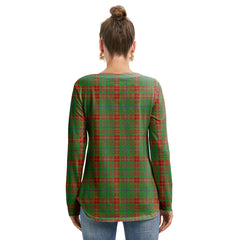 Fulton Tartan Plaid Long Sleeve Neckline Tie Sweatshirt