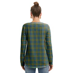 Aiton Tartan Crest Long Sleeve Neckline Tie Sweatshirt