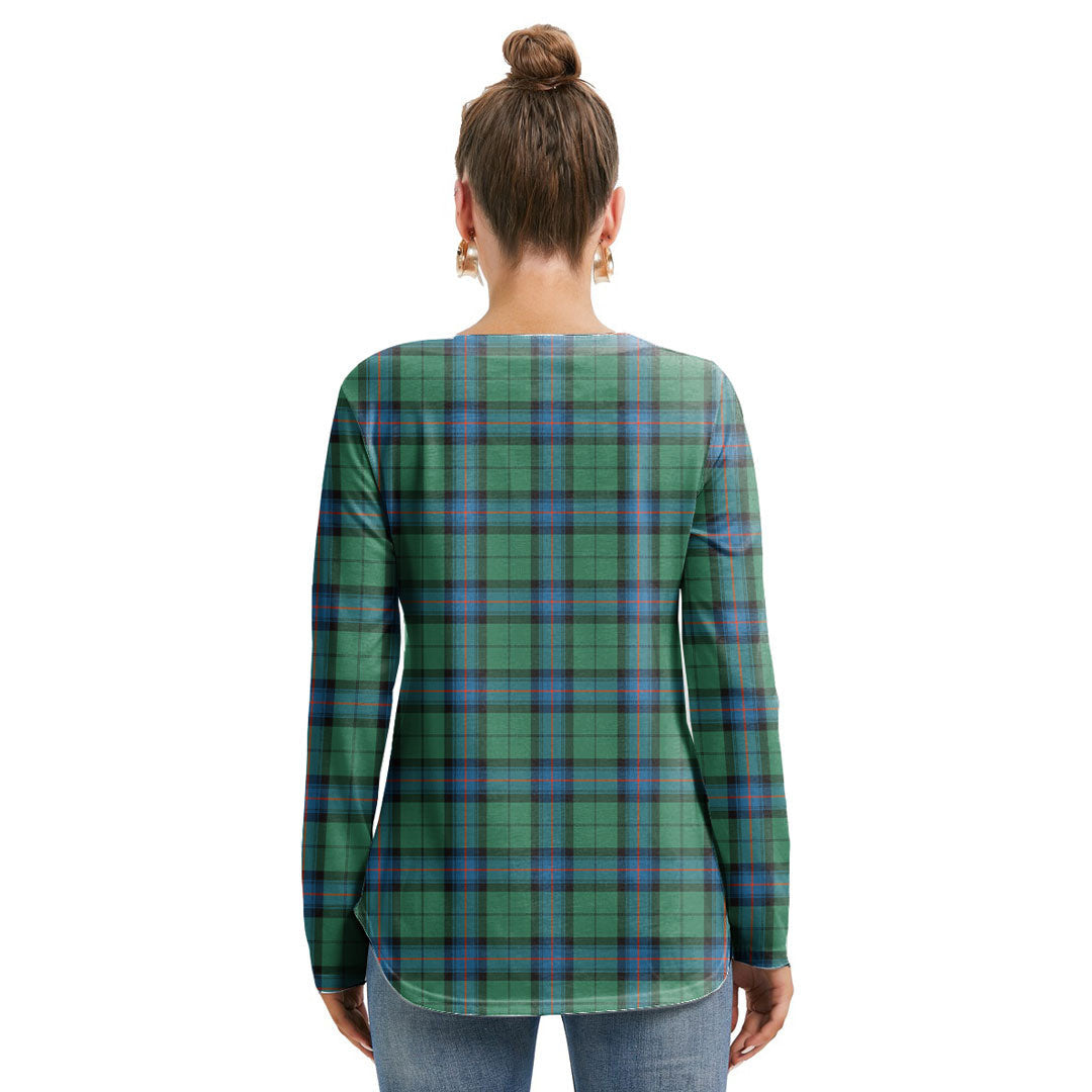 Armstrong Ancient Tartan Crest Long Sleeve Neckline Tie Sweatshirt