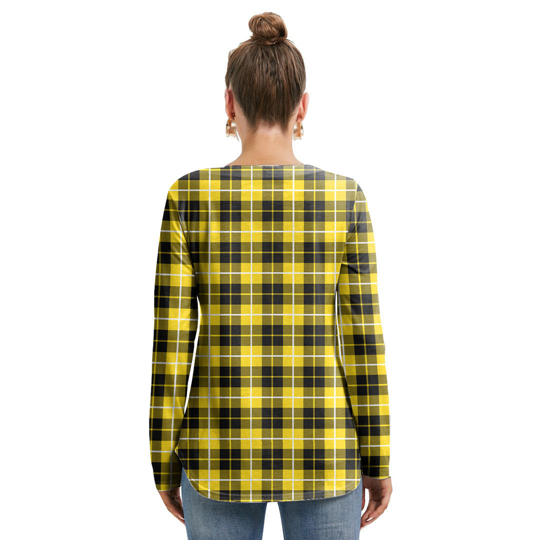 Barclay Dress Modern Tartan Crest Long Sleeve Neckline Tie Sweatshirt