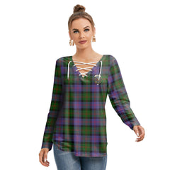 Blair Modern Tartan Crest Long Sleeve Neckline Tie Sweatshirt
