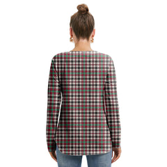 Borthwick Dress Ancient Tartan Crest Long Sleeve Neckline Tie Sweatshirt