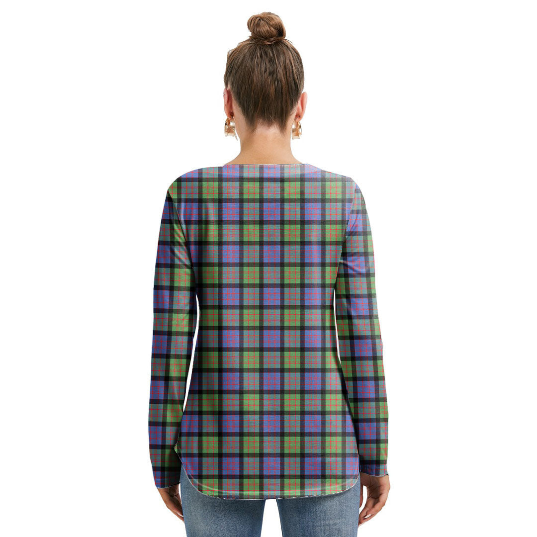 MacDonald Ancient Tartan Crest Long Sleeve Neckline Tie Sweatshirt
