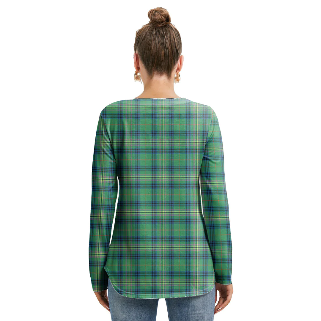Kennedy Ancient Tartan Crest Long Sleeve Neckline Tie Sweatshirt