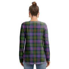 Blair Modern Tartan Crest Long Sleeve Neckline Tie Sweatshirt