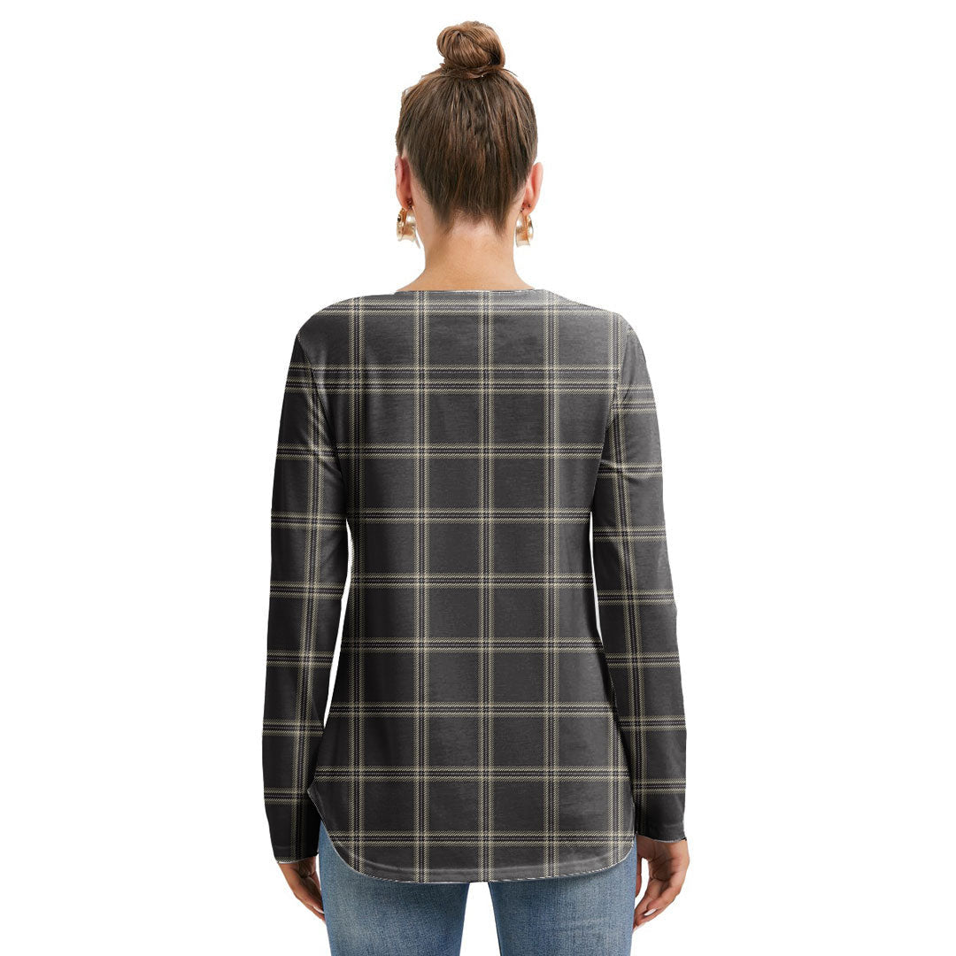 Eternity Tartan Plaid Long Sleeve Neckline Tie Sweatshirt