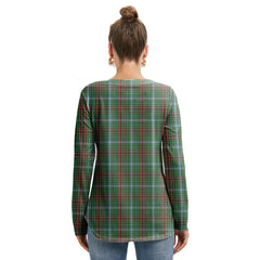 Gayre Tartan Crest Long Sleeve Neckline Tie Sweatshirt