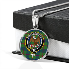 Agnew (MacAgnew) Modern Tartan Crest Circle Necklace