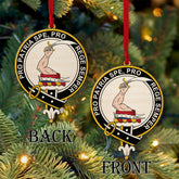 Ainslie Tartan Crest Wood Acrylic Ornament