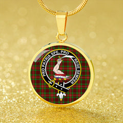 Ainslie Tartan Crest Circle Necklace