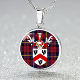 Aitken Modern Tartan Crest Circle Necklace