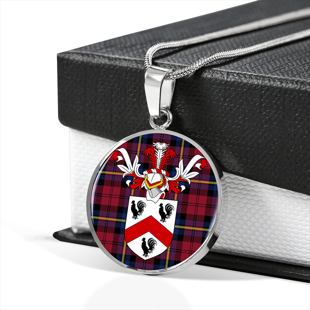 Aitken Modern Tartan Crest Circle Necklace