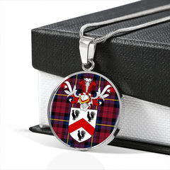 Aitken Modern Tartan Crest Circle Necklace