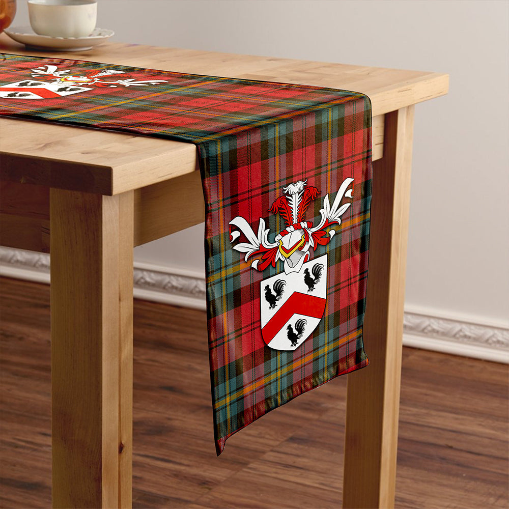 Aitken Weathered Tartan Crest Table Runner