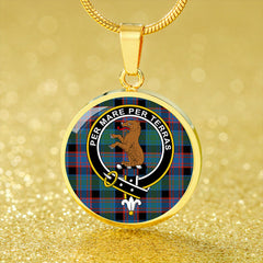 Alexander Hunting Ancient Tartan Crest Circle Necklace