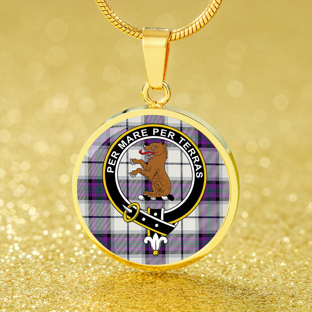 Alexander of Menstry Dress Modern Tartan Crest Circle Necklace