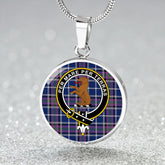 Alexander of Menstry Modern Tartan Crest Circle Necklace