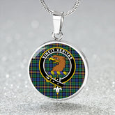 Allison Tartan Crest Circle Necklace