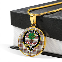 Anderson Arisaid Weathered Tartan Crest Circle Necklace