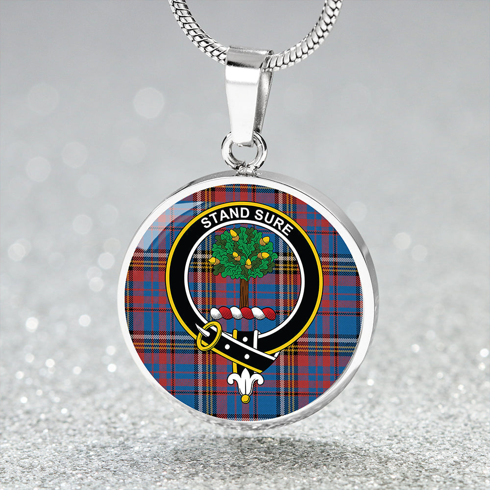 Anderson Blue Westwood Ancient Tartan Crest Circle Necklace