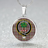 Anderson Grey Weathered Tartan Crest Circle Necklace