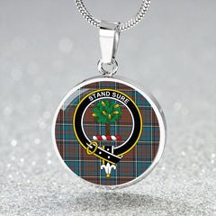 Anderson Highland Society of London Ancient Tartan Crest Circle Necklace