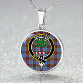 Anderson Modern Tartan Crest Circle Necklace