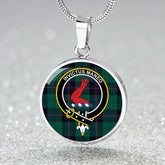 Armstrong Modern Tartan Crest Circle Necklace