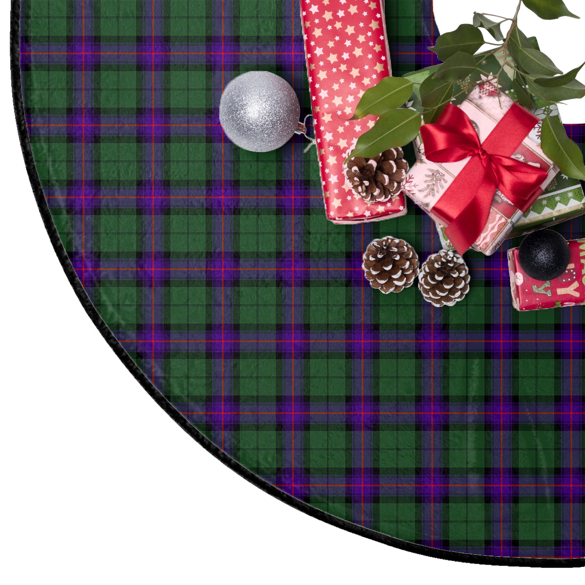 Armstrong Modern Tartan Plaid Christmas Tree Skirt