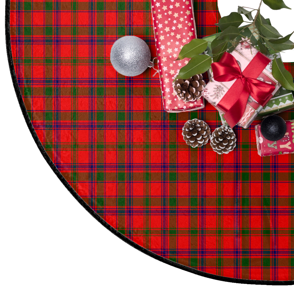 Bain Tartan Plaid Christmas Tree Skirt