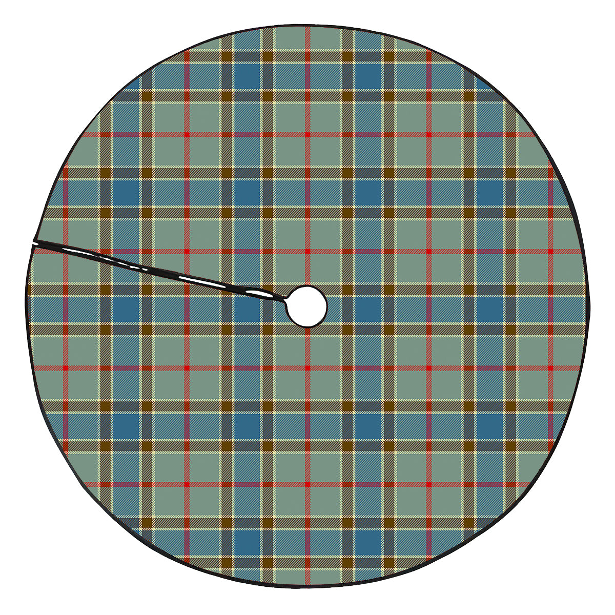 Balfour Blue Tartan Plaid Christmas Tree Skirt