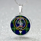Bannerman Tartan Crest Circle Necklace