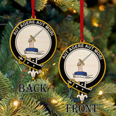 Barclay Tartan Crest Wood Acrylic Ornament