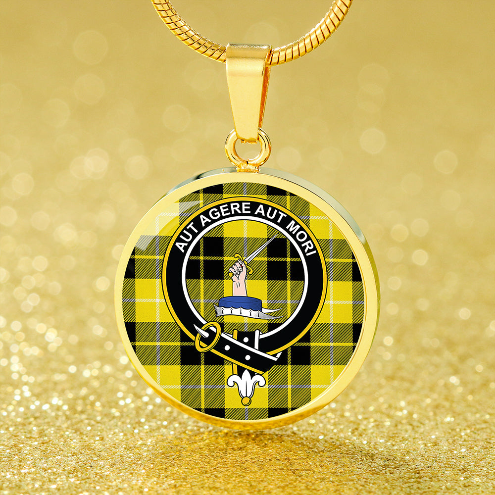 Barclay Dress Modern Tartan Crest Circle Necklace