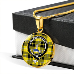 Barclay Dress Modern Tartan Crest Circle Necklace