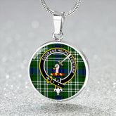 Blackadder Tartan Crest Circle Necklace
