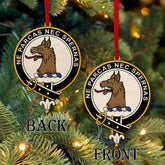 Blackie Tartan Crest Wood Acrylic Ornament