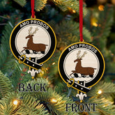 Blair Tartan Crest Wood Acrylic Ornament
