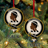 Borthwick Tartan Crest Wood Acrylic Ornament