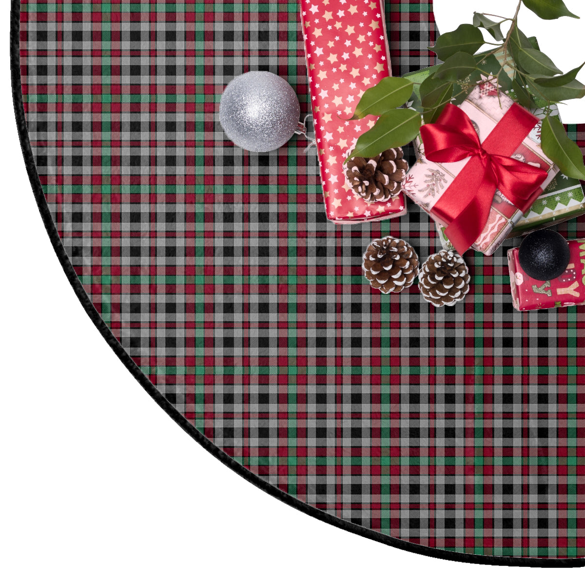 Borthwick Ancient Tartan Plaid Christmas Tree Skirt