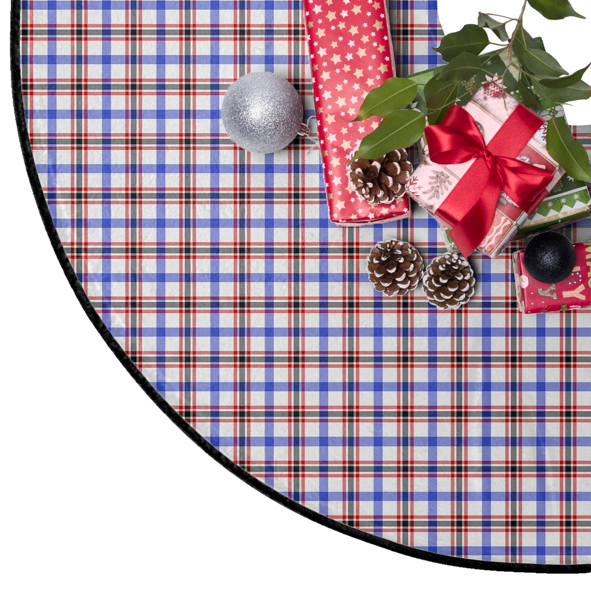 Boswell Modern Tartan Plaid Christmas Tree Skirt