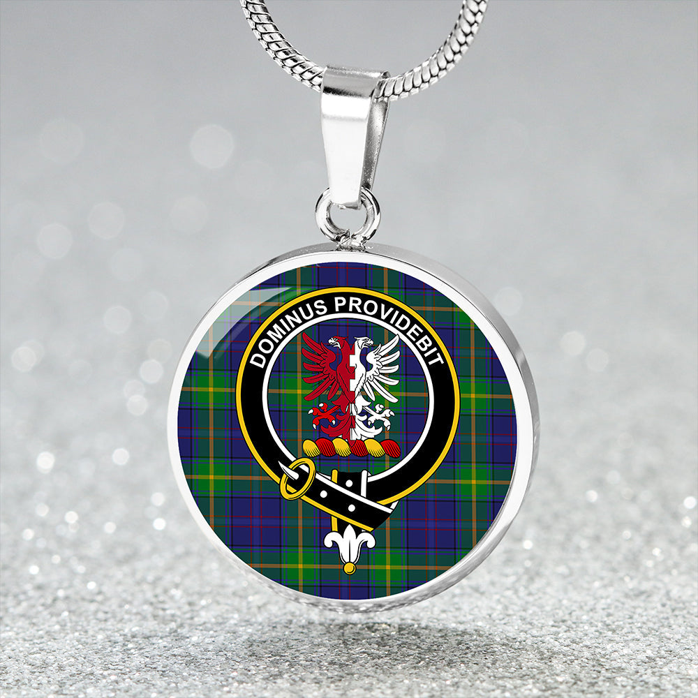 Boyle Tartan Crest Circle Necklace