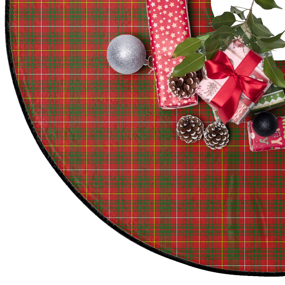 Bruce Modern Tartan Plaid Christmas Tree Skirt