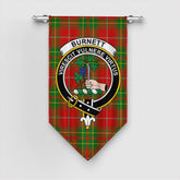 Burnett Ancient Tartan Crest Gonfalon