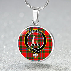 Butter Tartan Crest Circle Necklace