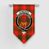 Cameron Modern Tartan Crest Gonfalon